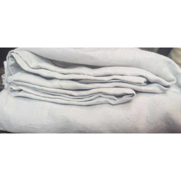 Quince 100% European Linen Duvet Cover 2PC Set Color Mist Size Twin -NEW- - Picture 3 of 7